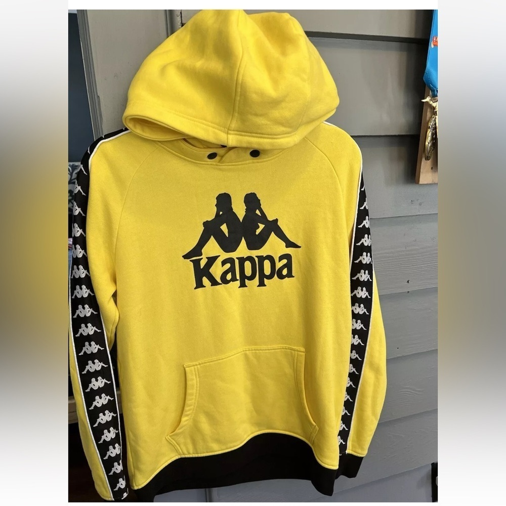 Kappa Hoodie  Yellow stripes Size M - Picture 3 of 9